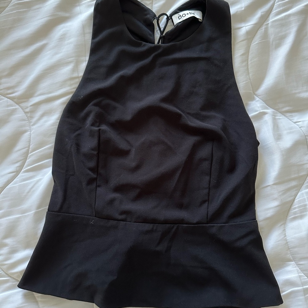 DO+BE Black Peplum Blouse